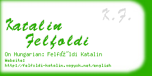 katalin felfoldi business card