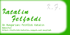 katalin felfoldi business card